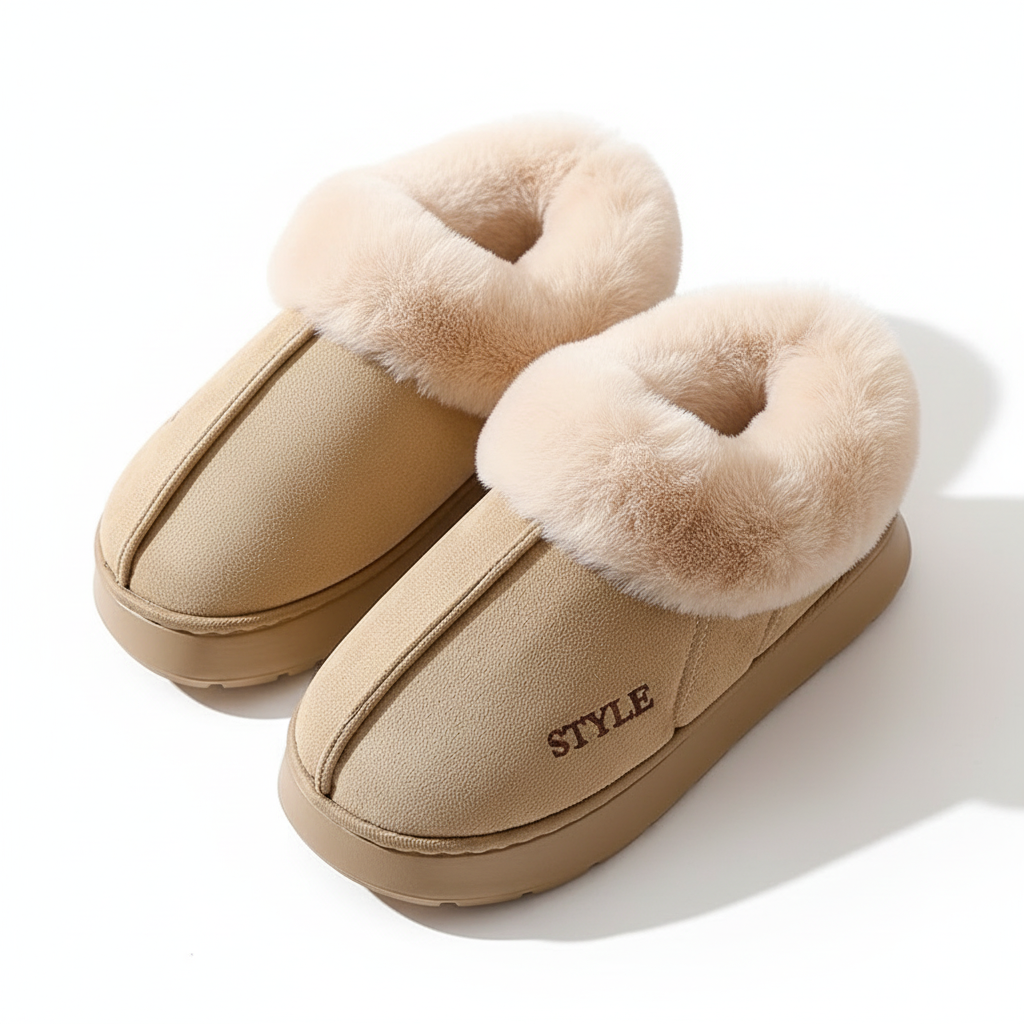 Couple's Luxury Comfortable Warm Fleece Lined Winter Slippers - Elegant, Warm, and Comfortable Thick Sole Indoor