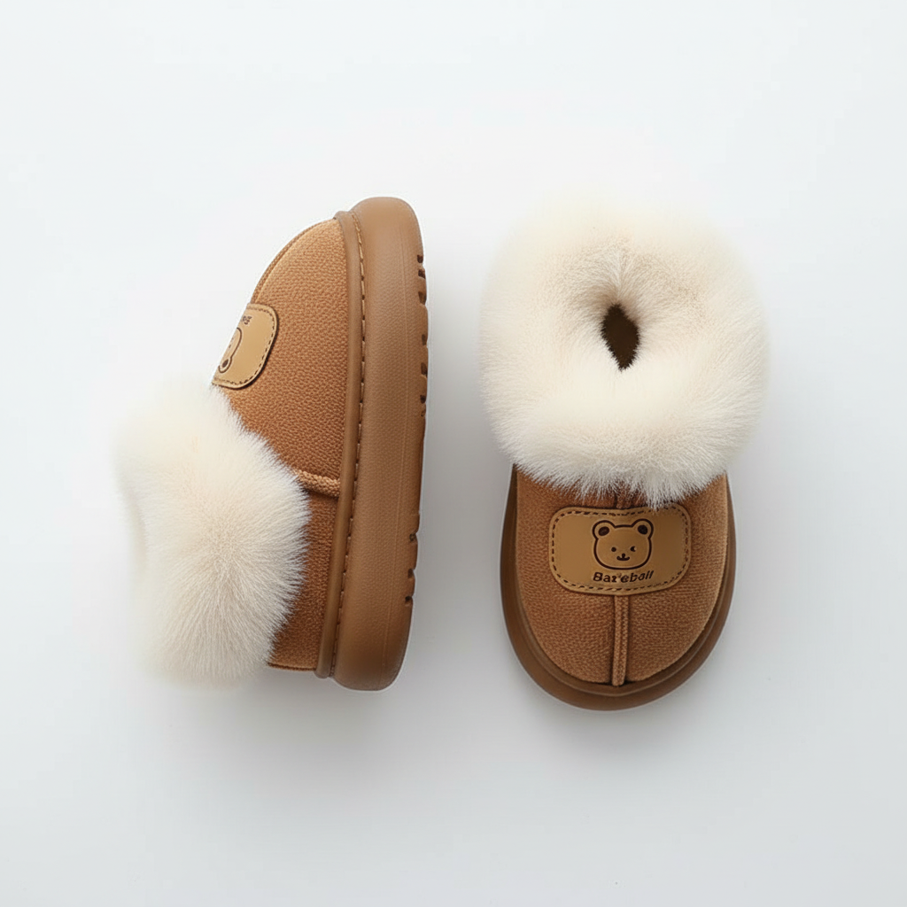 Cute Cartoon Winter Boots For Children Boy's Girl's Plush Boots Thick Warm Velvet Faux Fur Snow Boots For Toddler Kid's Boots