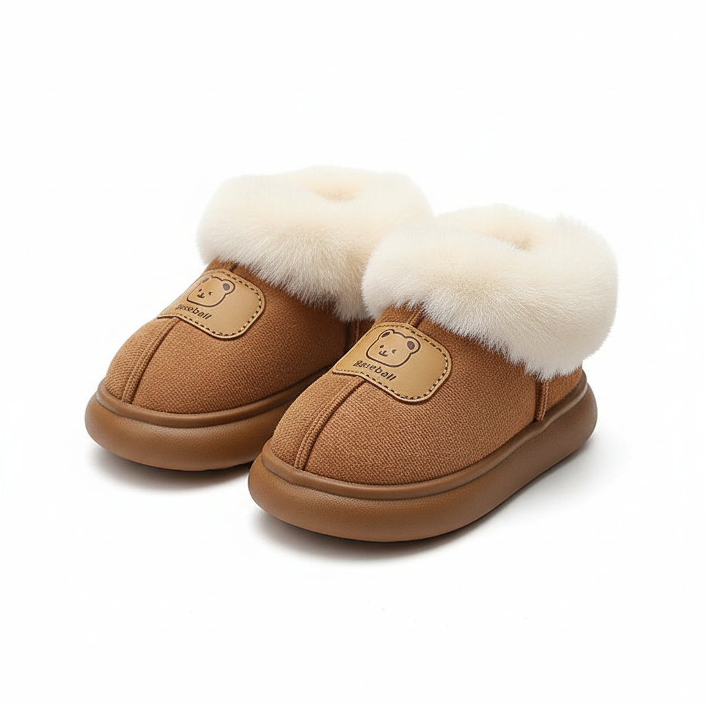 Cute Cartoon Winter Boots For Children Boy's Girl's Plush Boots Thick Warm Velvet Faux Fur Snow Boots For Toddler Kid's Boots