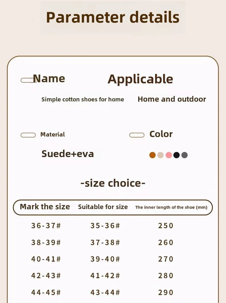 Couple's Luxury Comfortable Warm Fleece Lined Winter Slippers - Elegant, Warm, and Comfortable Thick Sole Indoor