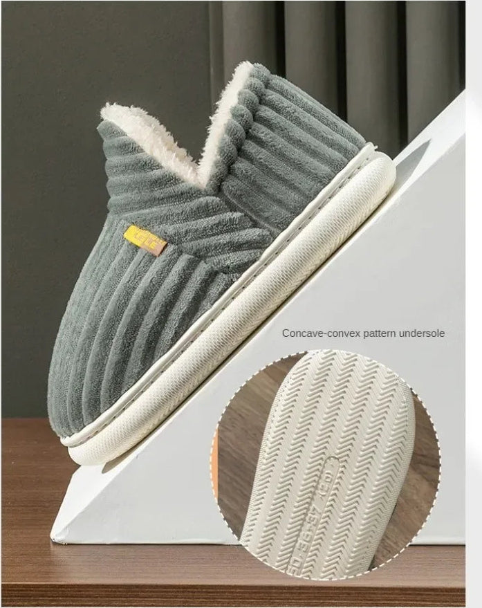 New Fur Slippers For Women Men Winter Furry Fashion Warm Ankles Plush Cozy Slides For Home Indoor Soft Sole Cotton Shoes
