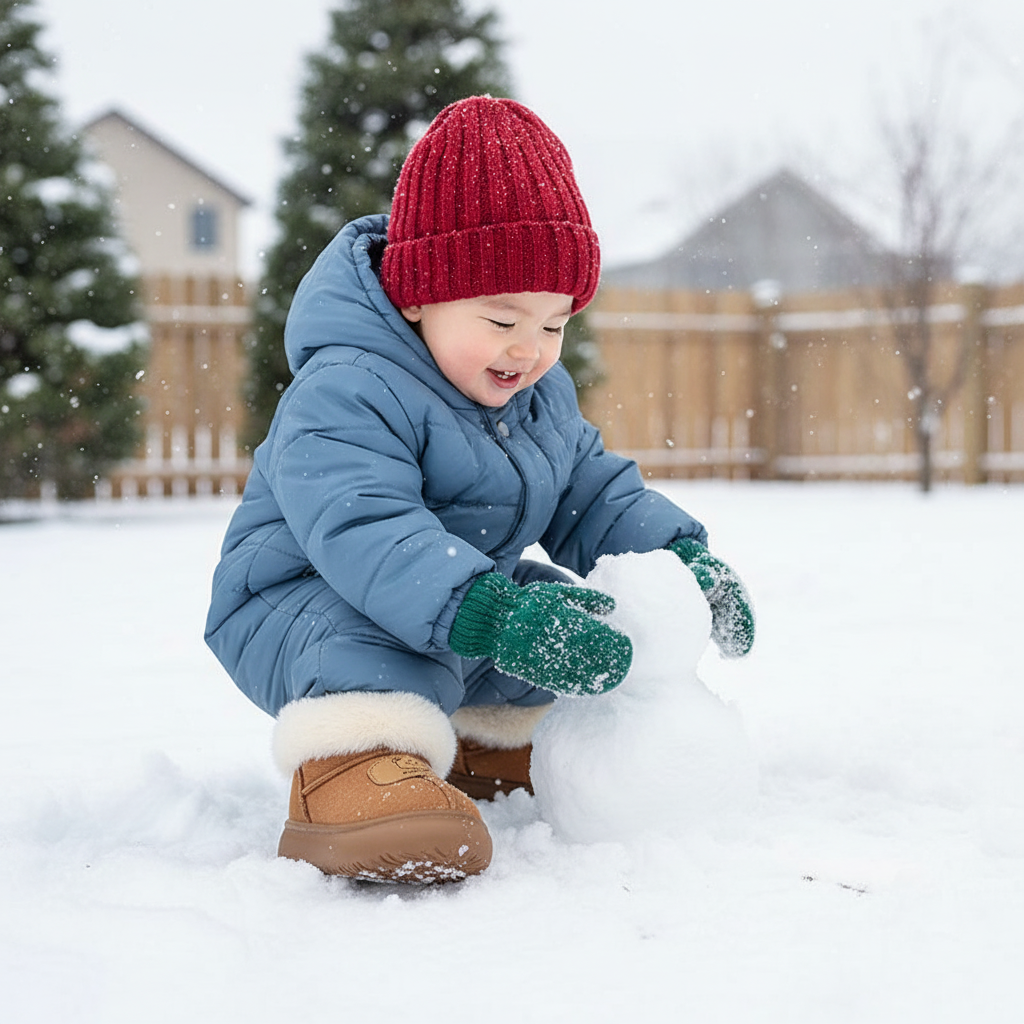 Cute Cartoon Winter Boots For Children Boy's Girl's Plush Boots Thick Warm Velvet Faux Fur Snow Boots For Toddler Kid's Boots
